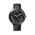 Classic Rectangular 35 – Black Dial | Steel Case & Leather Strap