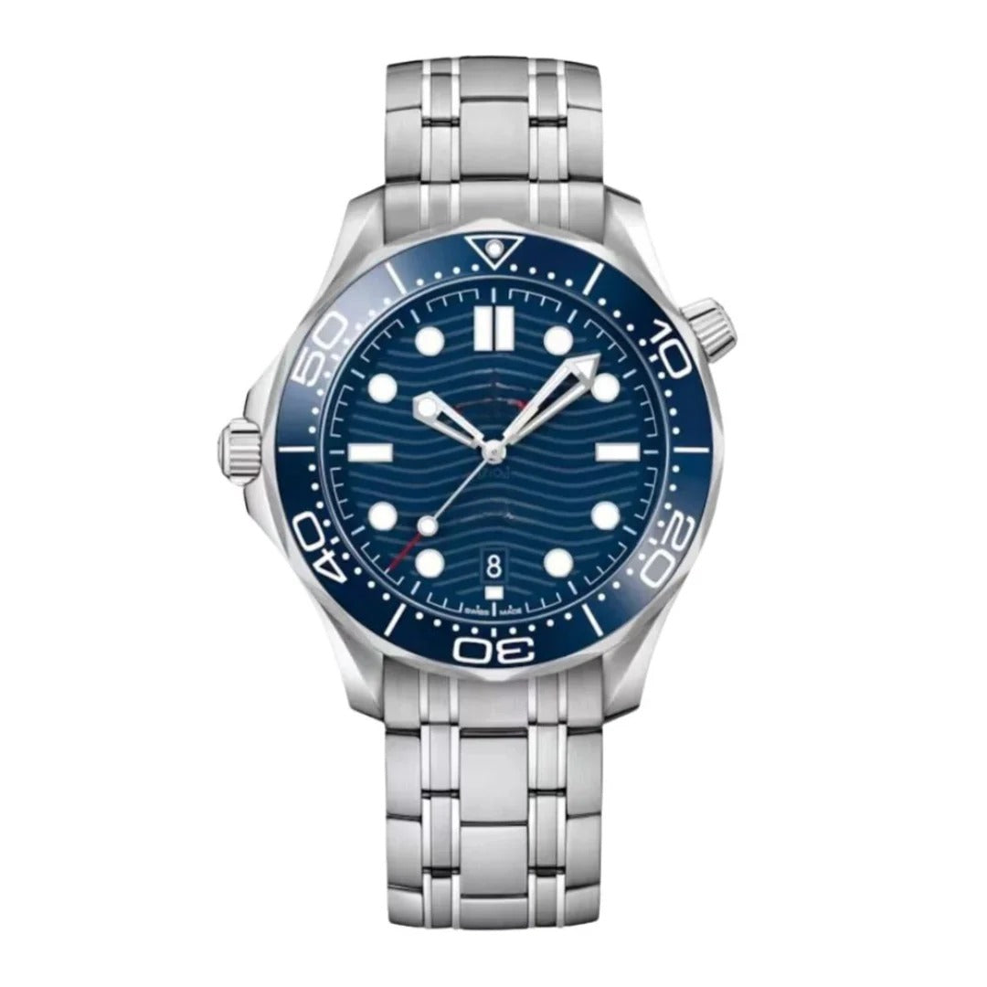 Diver 42 – Blue Wave Dial | Steel Bracelet & Blue Ceramic Dive Bezel