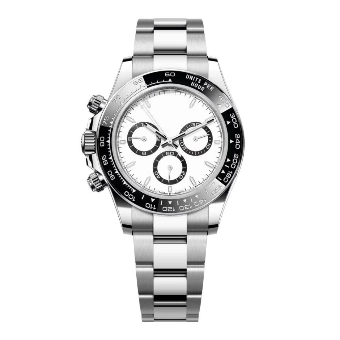 Racing Chronograph 40 – White Dial | Stainless Steel Case & Black Ceramic Tachymeter Bezel