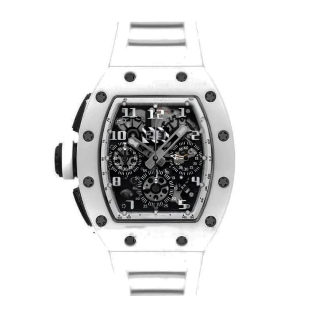 Skeleton Chronograph 44 – Openworked Dial | White Case & White Rubber Strap