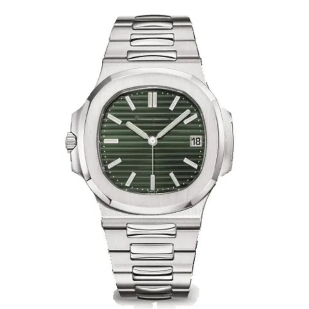 Integrated Classic 40 – Olive Green Dial | Steel Bracelet & Horizontal Texture