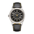 Modern Classic 40 – Black Dial with Orange Accents | Silver Tone Case & Black Fabric Strap