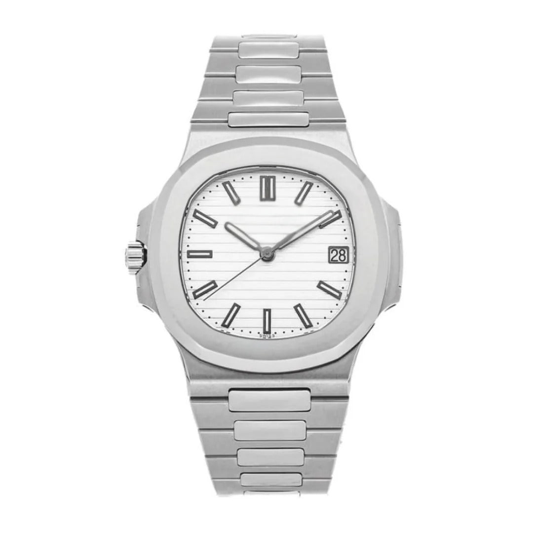 Integrated Classic 40 – White Dial | Steel Bracelet & Horizontal Texture