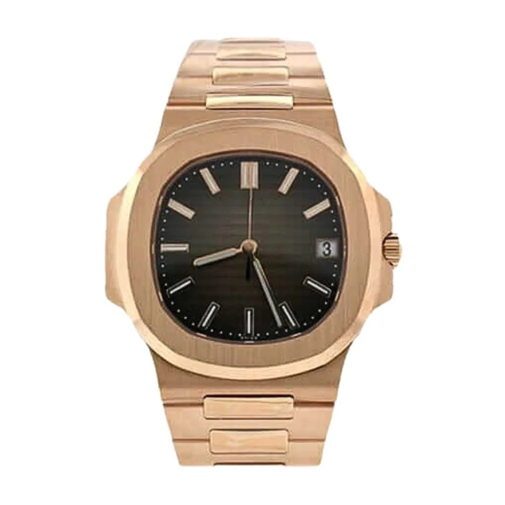 Integrated Chronograph 40 – Black Dial | Rose Gold Tone Bracelet & Horizontal Texture