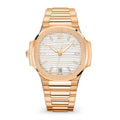 Annual Calendar 38 – White Dial | Rose Gold Tone Case & Brown Leather Strap