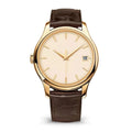 Classic 39 – Ivory Dial | Gold Tone Case & Brown Leather Strap