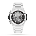 Fusion Chronograph 42 – Black Skeleton Dial | White Case & Black Rubber Strap