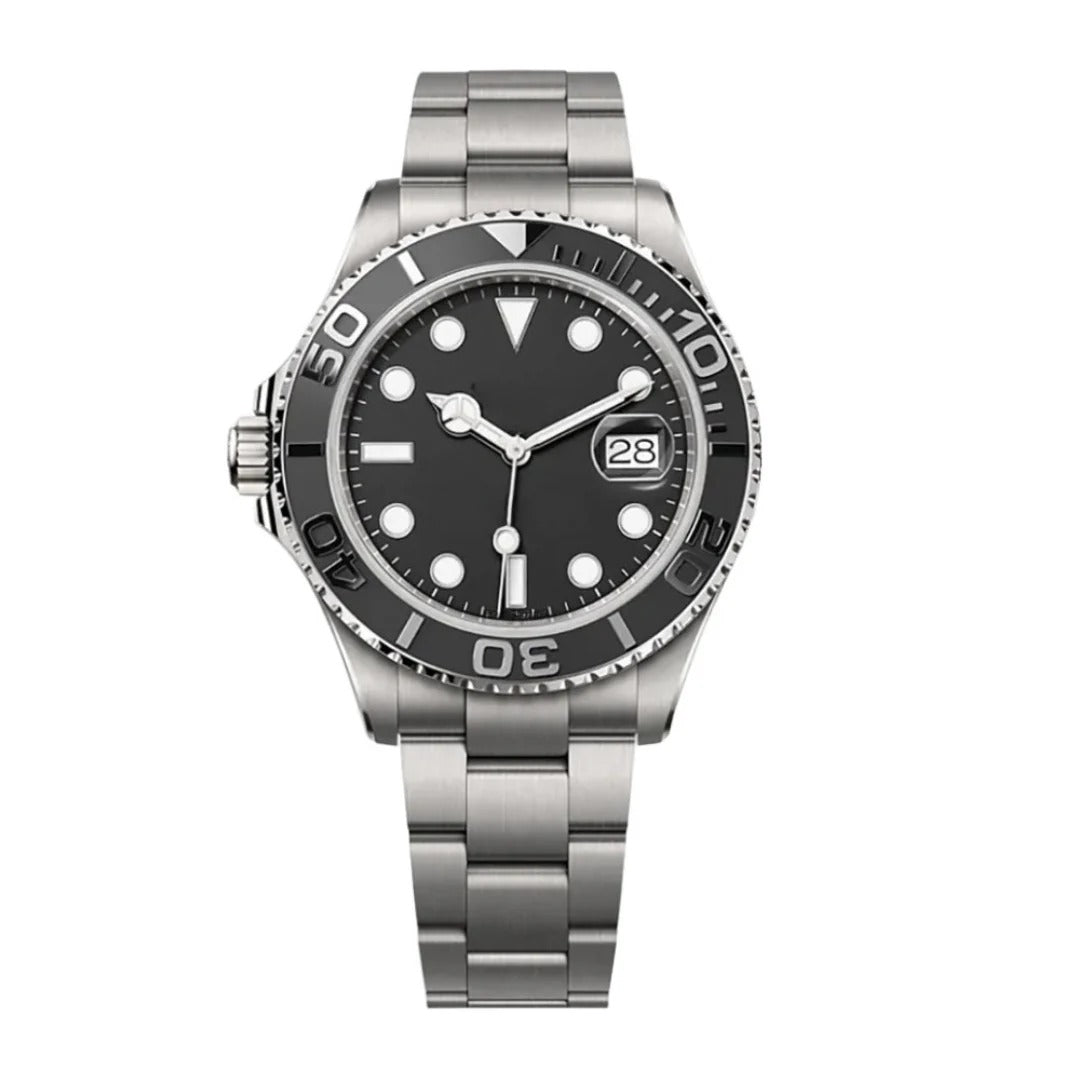 Sport 42 – Black Dial | Rubber Strap & Matte Ceramic Bezel