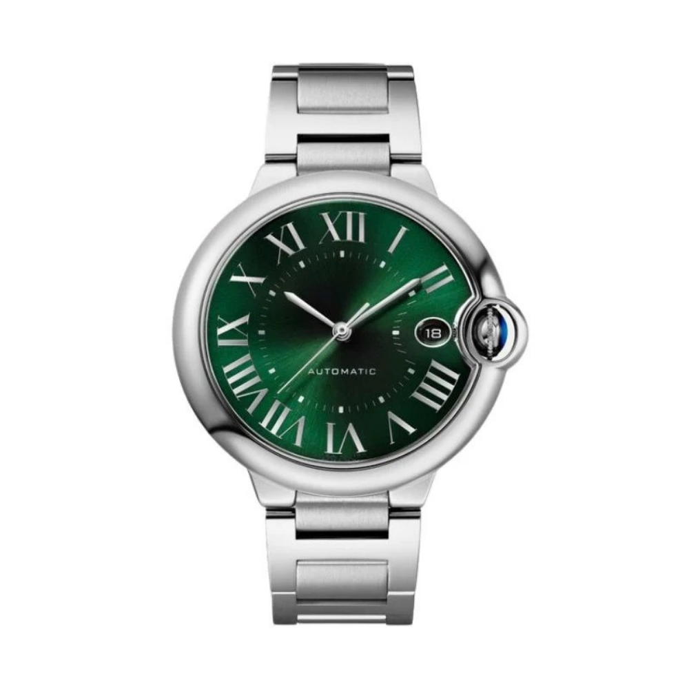 Classic Round 40 – Green Sunray Dial | Steel Bracelet