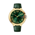 Classic Round 36 – Green Dial | Gold Case & Leather Strap