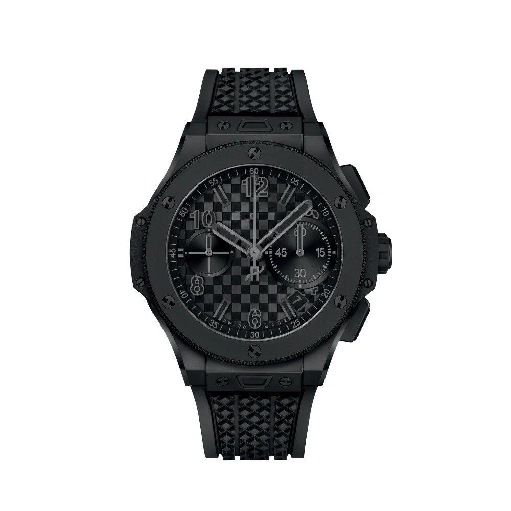 Chronograph 43 – All Black Dial | Ceramic Case & Rubber Strap