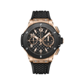 Chronograph 44 – Black Checkered Dial | Rose Gold Case & Rubber Strap