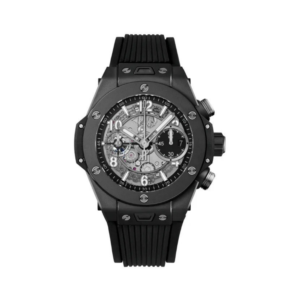 Big Bang 44 – Skeleton Dial | Black Ceramic Case & Rubber Strap