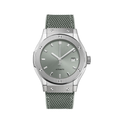 Classic Fusion 42 – Sage Green Dial | Titanium Case & Fabric Strap