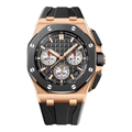 Chronograph 42 – Black Dial | Rose Gold Case & Rubber Strap