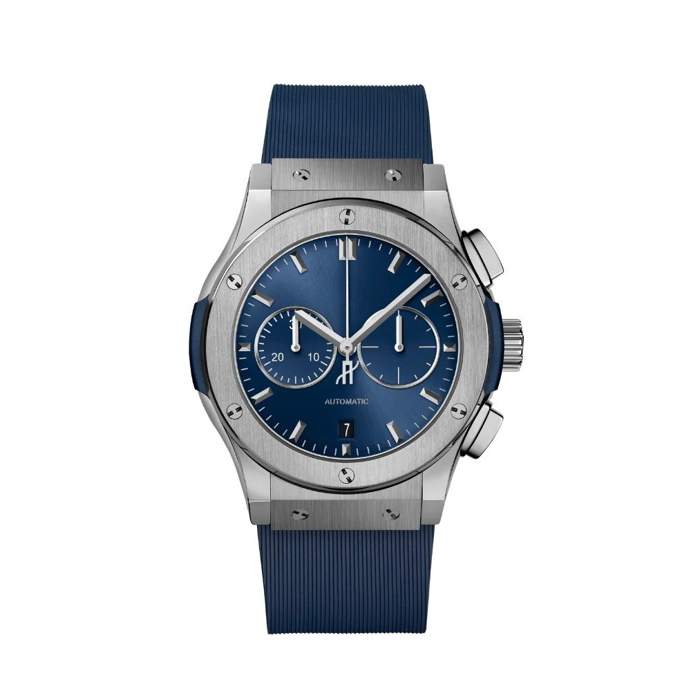 Chronograph 42 – Blue Dial | Titanium Case & Rubber Strap