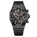 Chronograph 42 – Black Dial | Full Black Steel Bracelet